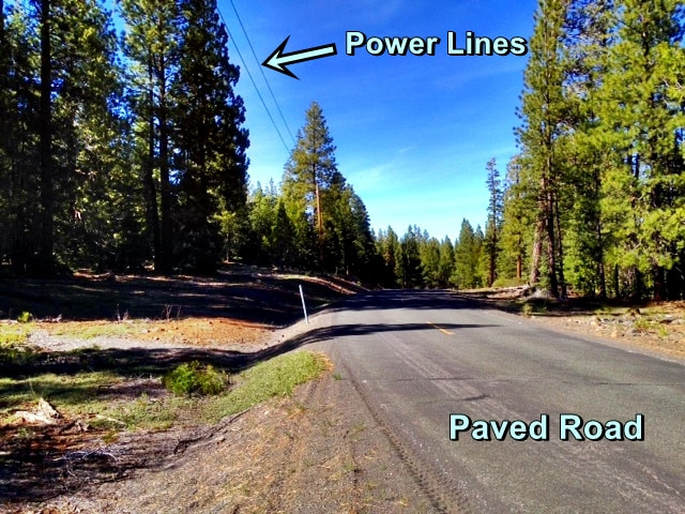 California Pines lot with power for sale